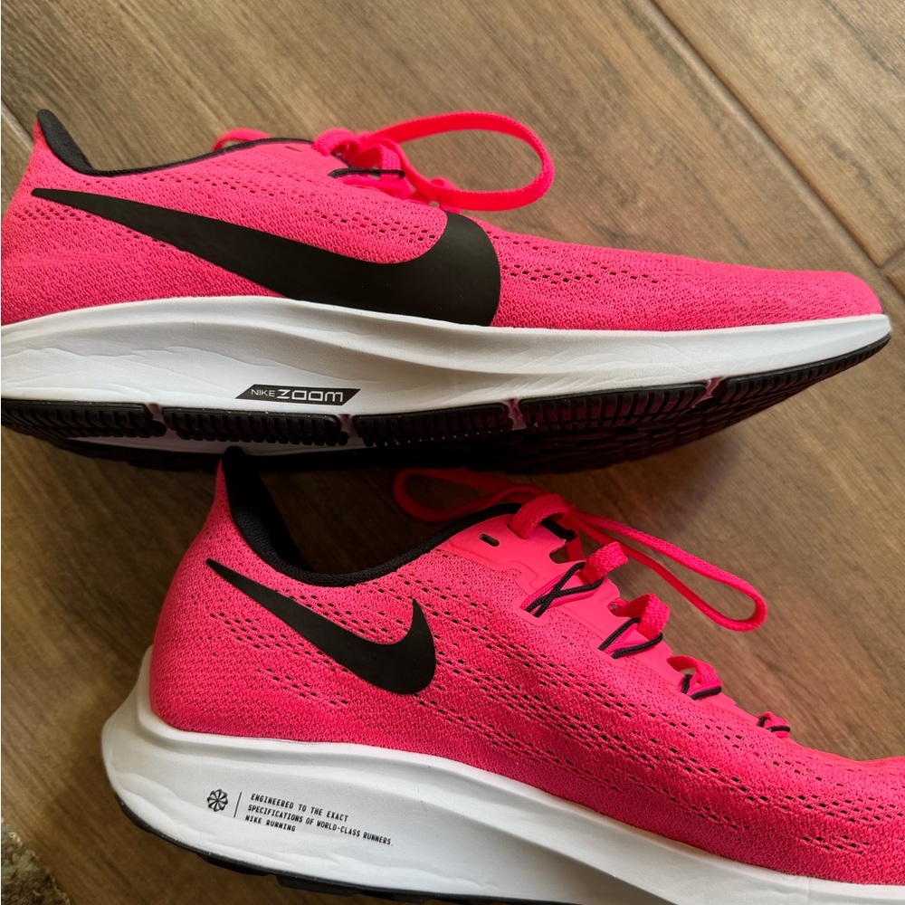 Nike Women's Zoom Pegasus Size 9.5 Hot Pink and Black Athletic Shoes - Picture 8 of 9